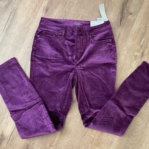 Purple velvet jeggins
